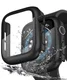 Apple Watch 44MM Hoesje - Hard Plastic Bumper met Tempered Glass - Zwart afbeelding 2