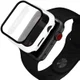 Apple Watch 44MM Hoesje Hard Plastic Bumper met Tempered Glass Wit afbeelding 1