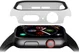 Apple Watch 44MM Hoesje Hard Plastic Bumper met Tempered Glass Wit afbeelding 7