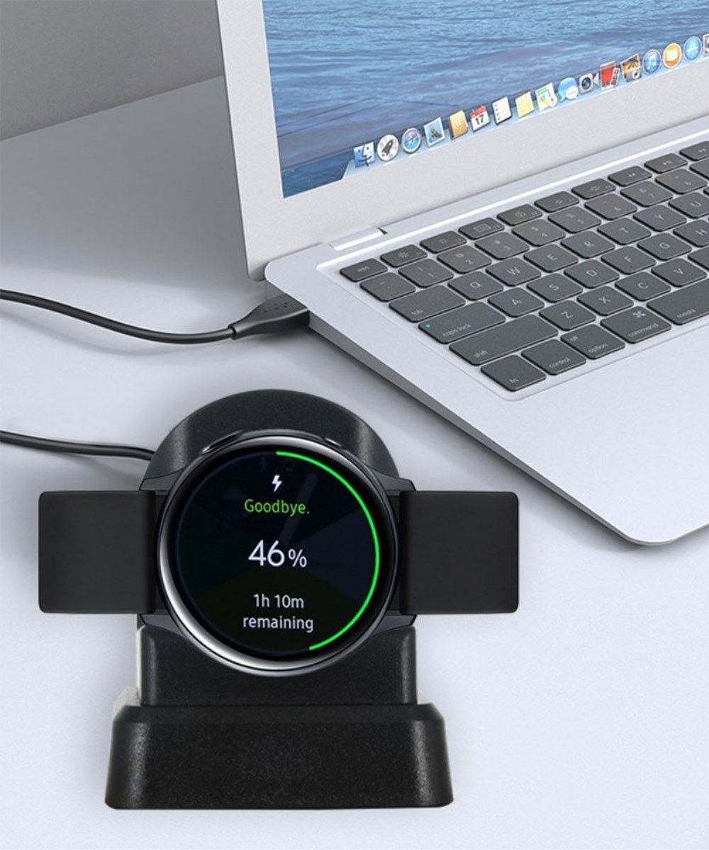 Samsung Galaxy Watch Active 2 Oplader Draadloos Opladen Dock Zwart afbeelding 3