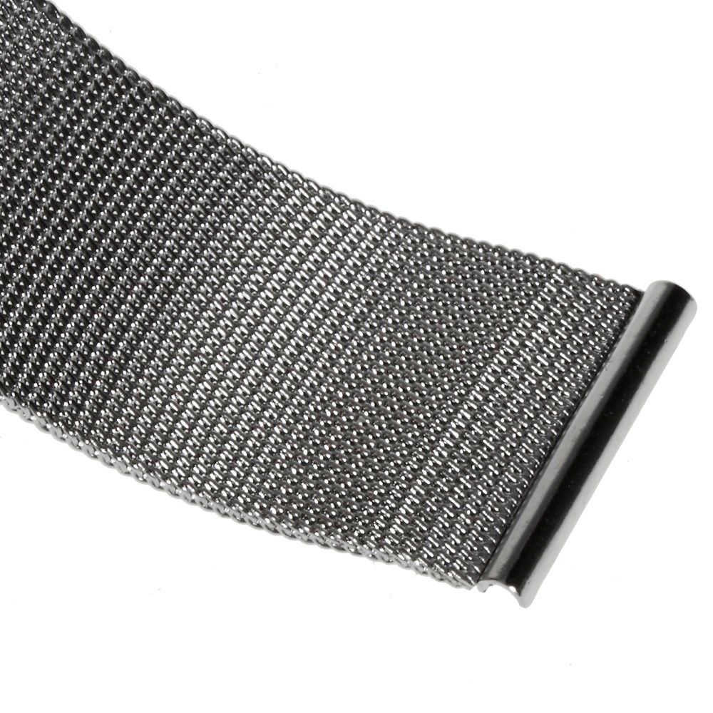Apple Watch 45MM / 44MM / 42MM Bandje Roestvrij Milanese Staal Zilver afbeelding 4