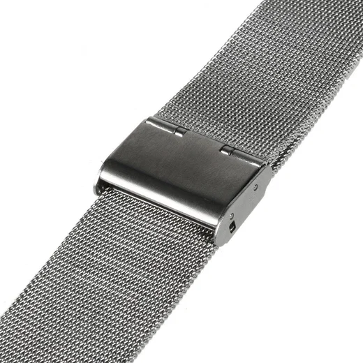 Apple Watch 45MM / 44MM / 42MM Bandje Roestvrij Milanese Staal Zilver afbeelding 3