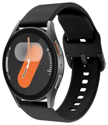 Universeel Smartwatch / Horloge Bandje - Siliconen - 20MM - Zwart afbeelding