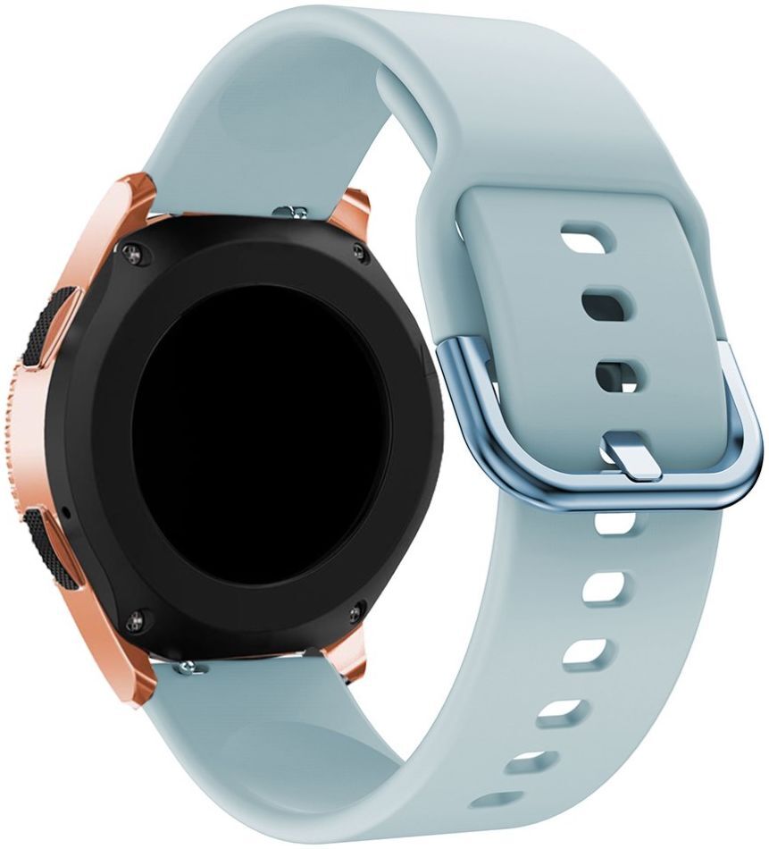 Universeel Smartwatch / Horloge Bandje - Siliconen - 20MM - Lichtblauw afbeelding 2