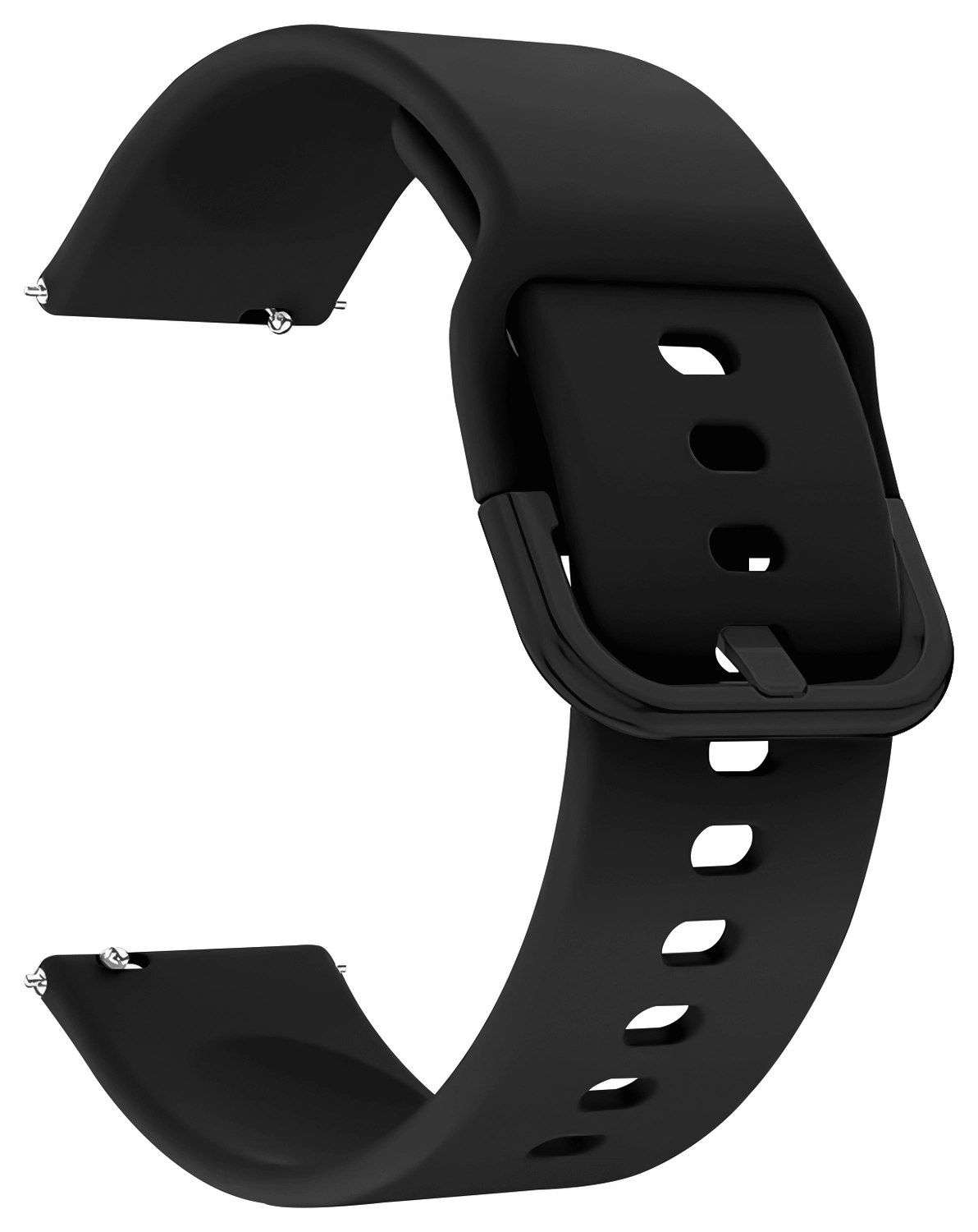 Universeel Smartwatch / Horloge Bandje - Siliconen - 22MM - Zwart afbeelding 2