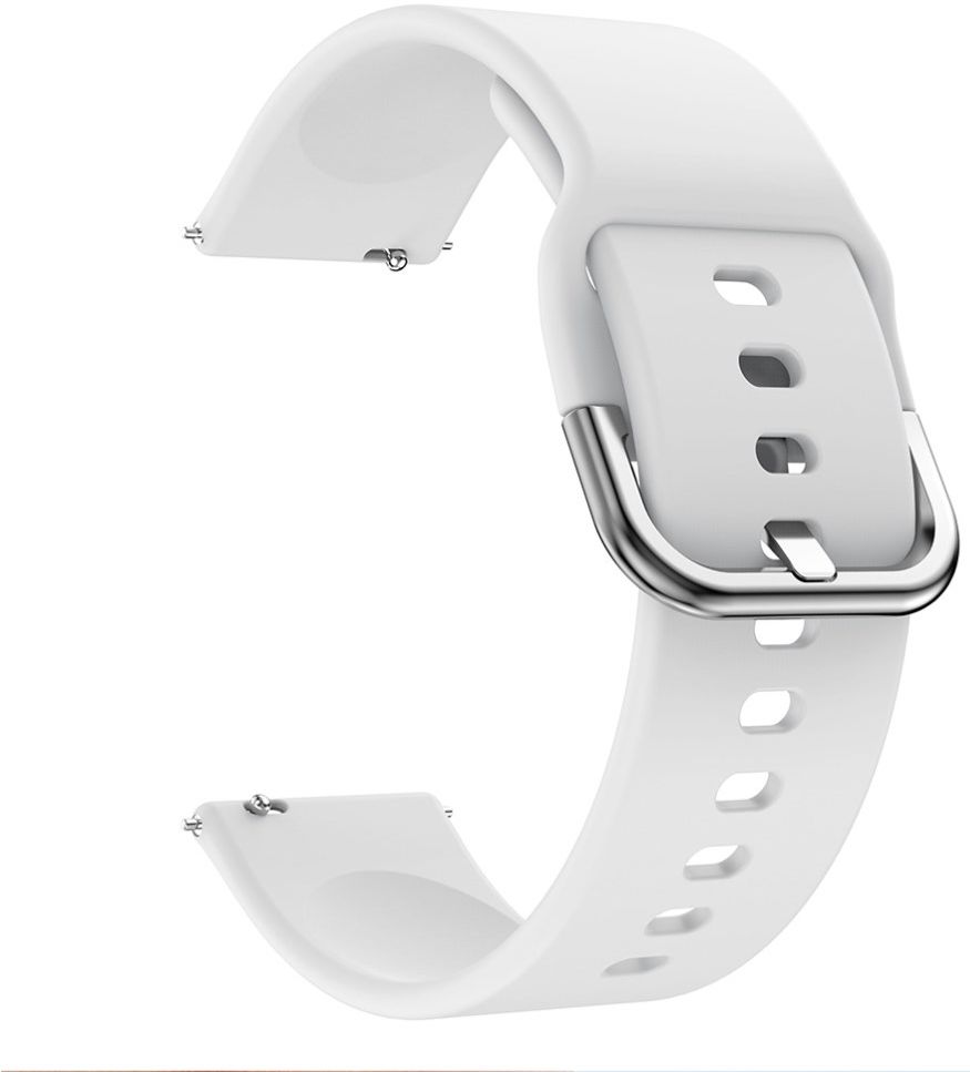 Universeel Smartwatch 22MM Bandje Siliconen met Gespsluiting Wit afbeelding 4