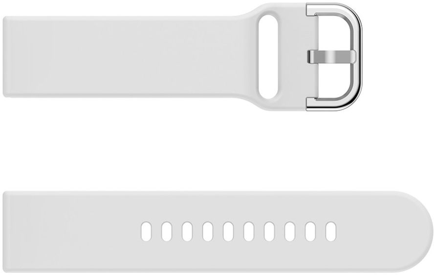 Universeel Smartwatch 22MM Bandje Siliconen met Gespsluiting Wit afbeelding 5