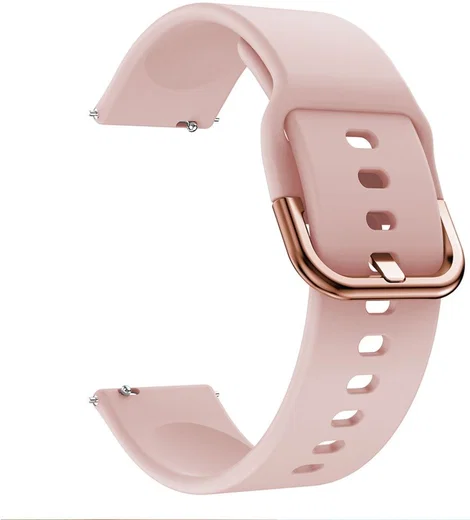 Universeel Smartwatch 22MM Bandje Siliconen met Gespsluiting Roze afbeelding 4