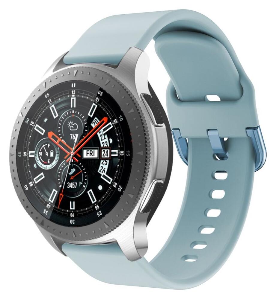 Universeel Smartwatch 22MM Bandje - Siliconen met Gespsluiting - Blauw afbeelding 1