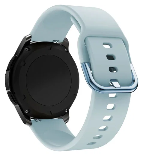 Universeel Smartwatch 22MM Bandje - Siliconen met Gespsluiting - Blauw afbeelding 2