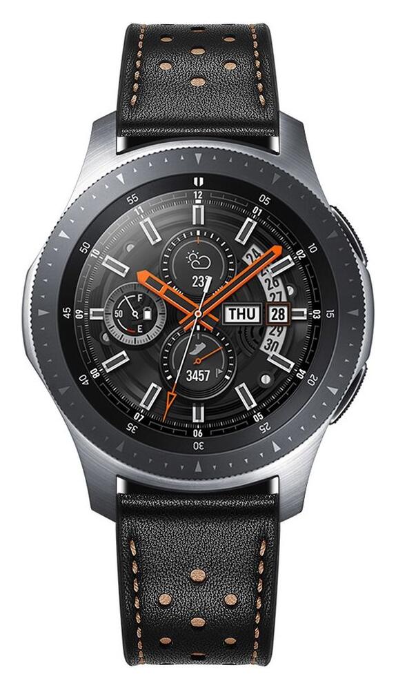 Universeel Smartwatch 22MM Bandje - Echt Leer - met Gesp Sluiting - Zwart afbeelding 3