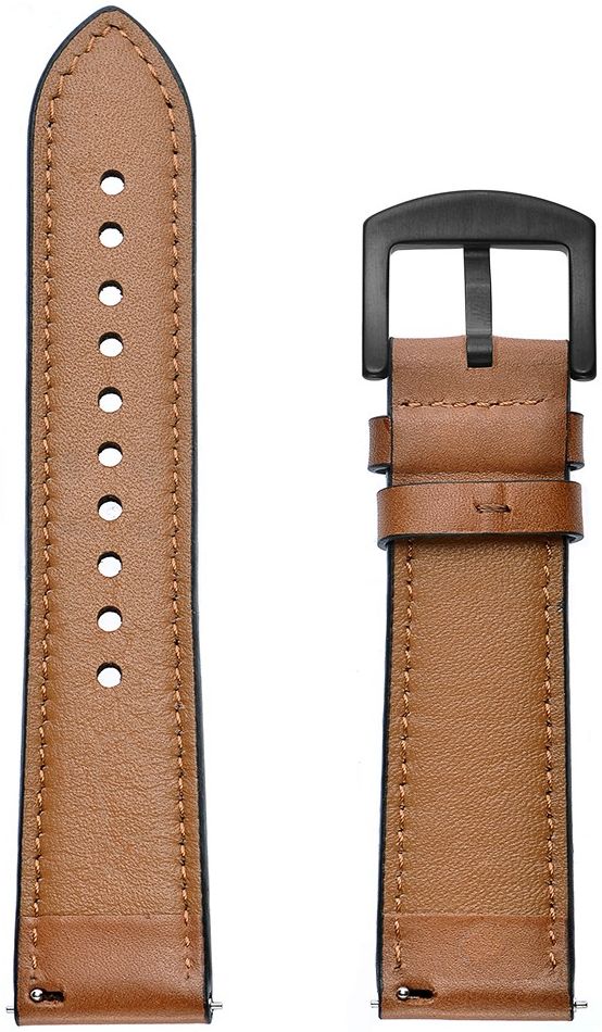 Universeel Smartwatch 22MM Bandje - Echt Leer - met Gesp Sluiting - Bruin afbeelding 8