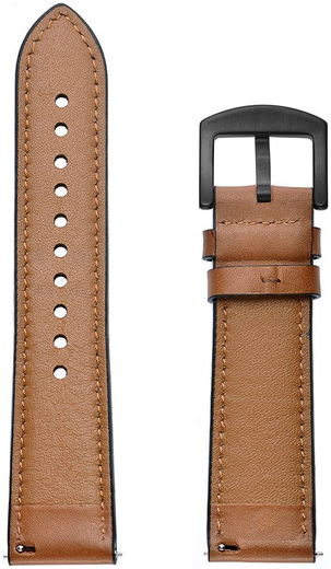 Universeel Smartwatch 22MM Bandje - Echt Leer - met Gesp Sluiting - Bruin afbeelding 8