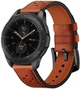 Universeel Smartwatch 20MM Bandje - Echt Leer - Gespsluiting - Bruin