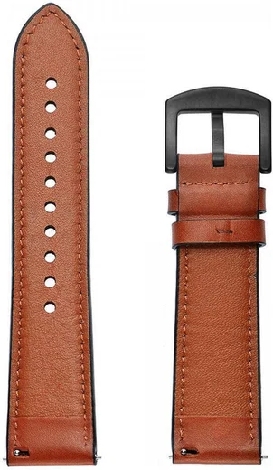 Universeel Smartwatch 20MM Bandje - Echt Leer - Gespsluiting - Bruin afbeelding 7