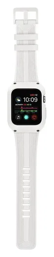 Apple Watch 44MM Hoesje - Robuust - Full Protect met Siliconen Band - Wit afbeelding 7