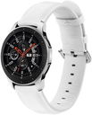Universeel Smartwatch 20MM Bandje - Echt Leer - met RVS Gespsluiting - Wit