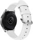 Universeel Smartwatch 20MM Bandje - Echt Leer - met RVS Gespsluiting - Wit afbeelding 2