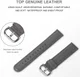 Universeel Smartwatch 20MM Bandje Echt Leer met RVS Gespsluiting Grijs afbeelding 4