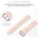 Universeel Smartwatch 20MM Bandje - Echt Leer - met RVS Gespsluiting - Roze afbeelding 4