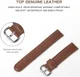 Universeel Smartwatch 20MM Bandje - Echt Leer - met RVS Gespsluiting - Bruin afbeelding 4