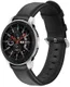 Universeel Smartwatch 22MM Bandje Echt Leer met RVS Gespsluiting Zwart afbeelding 1
