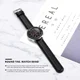 Universeel Smartwatch 22MM Bandje Echt Leer met RVS Gespsluiting Zwart afbeelding 5
