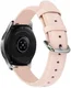 Universeel Smartwatch 22MM Bandje Echt Leer met RVS Gespsluiting Roze afbeelding 2