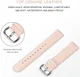Universeel Smartwatch 22MM Bandje Echt Leer met RVS Gespsluiting Roze afbeelding 4