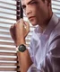 Universeel Smartwatch 22MM Bandje Echt Leer met RVS Gespsluiting Roze afbeelding 3