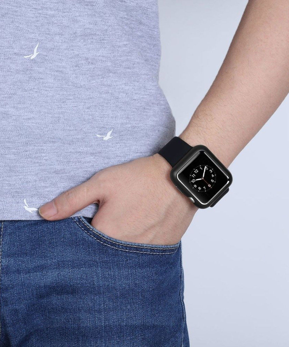 Apple Watch 41MM / 40MM / 38MM Hoesje - Metaal Frame met Magneetsluiting - Zwart afbeelding 4