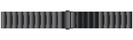 Universeel Smartwatch 22MM Bandje - Luxe Schakels - Roestvrij Staal - Zwart afbeelding 5