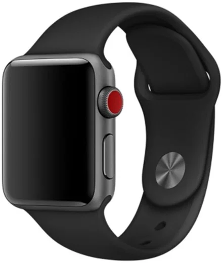 Apple Watch 1-9/SE/Ultra 49/45/44/42MM Bandje Drukknoop Zwart afbeelding 1