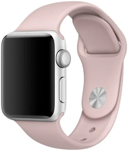 Apple Watch 41MM / 40MM / 38MM Bandje Siliconen met Drukknoop Roze afbeelding 1