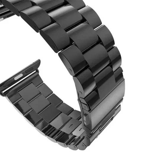 Apple Watch Bandje - 1-9/SE 41MM/40MM/38MM - Schakels - Staal RVS - Zwart afbeelding 6