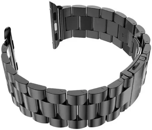 Apple Watch Bandje - 1-9/SE 41MM/40MM/38MM - Schakels - Staal RVS - Zwart afbeelding 5