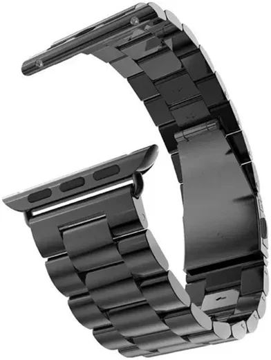 Apple Watch Bandje - 1-9/SE 41MM/40MM/38MM - Schakels - Staal RVS - Zwart afbeelding 2