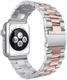 Apple Watch Bandje - 1-9/SE 41MM/40MM/38MM - Schakels - Staal RVS - Zilver Roze afbeelding 3