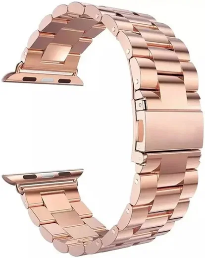 Apple Watch Bandje - 1-10/SE - 42/41/40/38MM - Schakels - Staal RVS - Roze afbeelding 10