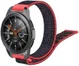 Universeel Smartwatch 22MM Bandje Nylon met Klittenband Zwart/Rood afbeelding 1
