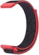 Universeel Smartwatch 22MM Bandje Nylon met Klittenband Zwart/Rood afbeelding 5