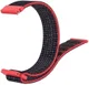 Universeel Smartwatch 22MM Bandje Nylon met Klittenband Zwart/Rood afbeelding 3
