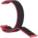 Universeel Smartwatch 22MM Bandje Nylon met Klittenband Zwart/Rood afbeelding 2