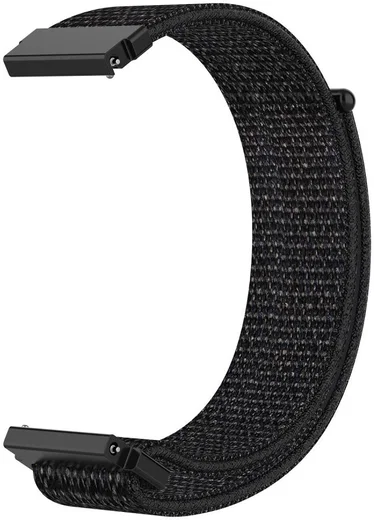 Universeel Smartwatch 20MM Bandje Nylon met Klittenband Zwart afbeelding 5