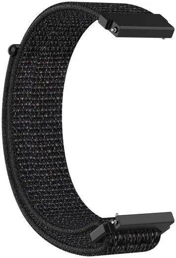 Universeel Smartwatch 20MM Bandje Nylon met Klittenband Zwart afbeelding 6