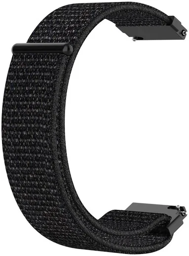 Universeel Smartwatch 20MM Bandje Nylon met Klittenband Zwart afbeelding 4