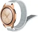 Universeel Smartwatch 20MM Bandje Nylon met Klittenband Grijs/Wit afbeelding 1