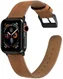 Apple Watch 45MM / 44MM / 42MM Bandje Echt Leer met Crackle Textuur Bruin afbeelding 1
