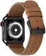 Apple Watch 45MM / 44MM / 42MM Bandje Echt Leer met Crackle Textuur Bruin afbeelding 2