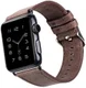 Apple Watch 45MM / 44MM / 42MM Bandje Echt Leer Gespsluiting Bruin afbeelding 2